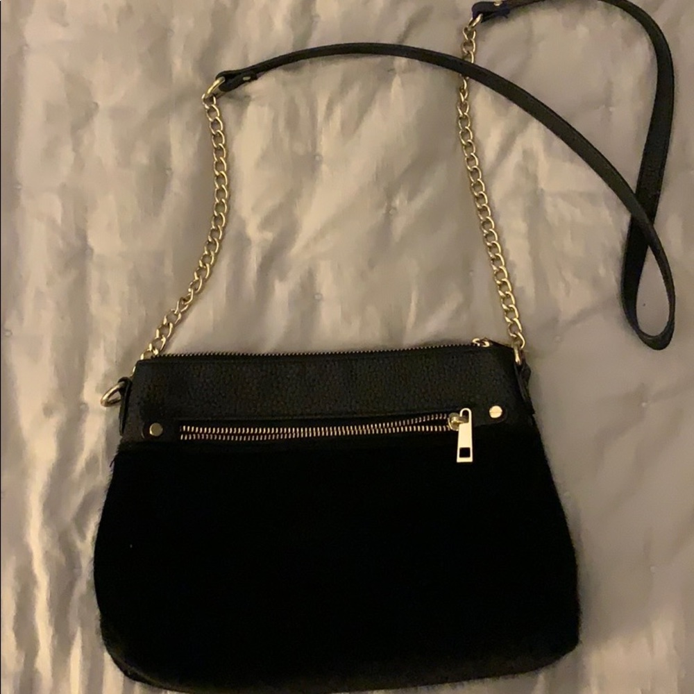 Faux fur crossbody bag